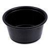 Souffle/Portion Cups, 2 Oz, Plastic, Black, 125/Sleeve, 20 Sleeves/Carton