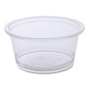 Souffle/Portion Cups, 2 Oz, Plastic, Clear, 125/Sleeve, 20 Sleeves/Carton