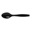Individually Wrapped Heavyweight Spoons, Plastic, Black, 1,000/Carton