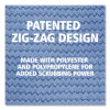 Microfiber Wet Room Pad, Split Nylon/Polyester Blend, 18", Blue, 12/Carton