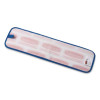 Microfiber Wet Mopping Pad, 24" Long, Split Nylon/Polyester Blend, Blue, 12/Carton