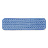 Microfiber Wet Mopping Pad, 24" Long, Split Nylon/Polyester Blend, Blue, 12/Carton