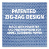 Microfiber Wet Mopping Pad, 24" Long, Split Nylon/Polyester Blend, Blue, 12/Carton