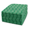Reusable Cleaning Cloths, Microfiber, 16 X 16, Green, 12/Carton