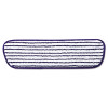 Microfiber Finish Pad, 18 x 5.5, Blue/White, 6/Box