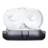 Twin 9" Jumbo Bathtissue Dispenser, Classic, 19 x 5.25 x 12, Transparent Black Pearl