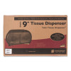 Twin 9" Jumbo Bathtissue Dispenser, Classic, 19 x 5.25 x 12, Transparent Black Pearl