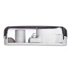 Twin 9" Jumbo Bathtissue Dispenser, Classic, 19 x 5.25 x 12, Transparent Black Pearl