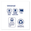 Universal Hand Towel Roll, 1-Ply, 7.88" x 800 Ft, White, 6 Rolls/Carton
