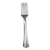 Reflections Heavyweight Plastic Utensils, Fork, Silver, 40/Pack