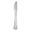 Reflections Heavyweight Plastic Utensils, Knife, Silver, 40/Pack, 8 Packs/Carton