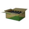 Linear Low Density Recycled Can Liners, 56 Gal, 2 Mil, 43" x 47", Black, 10 Bags/Roll, 10 Rolls/Carton