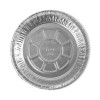 Round Aluminum To-Go Containers, 250 Gauge, 24 Oz, 7" Diameter x 1.47" h, Silver, 500/Carton
