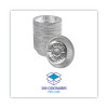 Round Aluminum To-Go Containers, 250 Gauge, 24 Oz, 7" Diameter x 1.47" h, Silver, 500/Carton