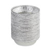 Round Aluminum To-Go Containers, 250 Gauge, 24 Oz, 7" Diameter x 1.47" h, Silver, 500/Carton