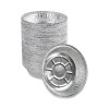 Round Aluminum To-Go Containers, 250 Gauge, 24 Oz, 7" Diameter x 1.47" h, Silver, 500/Carton