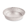 Round Aluminum To-Go Containers, 300 Gauge, 48 Oz, 9" Diameter x 1.66" h, Silver, 500/Carton