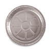 Round Aluminum To-Go Containers, 300 Gauge, 48 Oz, 9" Diameter x 1.66" h, Silver, 500/Carton