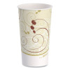 Double Sided Poly (Dsp) Paper Cold Cups, 16 Oz, Beige/White/Red, 50/Sleeve, 20 Sleeves/Carton