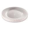 Classicware Plates, Plastic, 10.25" Dia, Clear, 12/Bag, 12 Bags/Carton