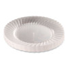 Classicware Plastic Dinnerware Plates, 10.25" Dia, Clear, 12/Pack