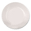 Classicware Plastic Dinnerware Plates, 10.25" Dia, Clear, 12/Pack