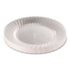 Classicware Plastic Plates, 6" Dia, Clear, 12/Pack, 15 Packs/Carton