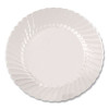 Classicware Plastic Plates, 6" Dia, Clear, 12/Pack, 15 Packs/Carton
