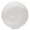 Classicware Plastic Plates, 9" Dia, Clear, 12/Pack, 15 Packs/Carton