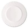 Classicware Plastic Dinnerware, Plates, 9" Dia, White, 12/Bag, 15 Bags/Carton