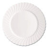 Classicware Plastic Dinnerware Plates, 9" Dia, White, 12/Pack