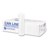 High-Density Commercial Can Liners, 10 Gal, 8 Mic, 24" x 24", Natural, Interleaved Roll, 50 Bags/Roll, 20 Rolls/Carton