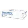 High-Density Commercial Can Liners, 16 Gal, 6 Mic, 24" x 33", Black, Interleaved Roll, 50 Bags/Roll, 20 Rolls/Carton