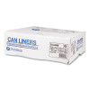 High-Density Commercial Can Liners, 16 Gal, 8 Mic, 24" x 33", Natural, Interleaved Roll, 50 Bags/Roll, 20 Rolls/Carton
