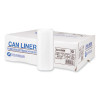 High-Density Commercial Can Liners, 16 Gal, 8 Mic, 24" x 33", Natural, Interleaved Roll, 50 Bags/Roll, 20 Rolls/Carton