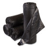 High-Density Commercial Can Liners, 55 Gal, 22.1 Mic, 36" x 60", Black, Interleaved Roll, 25 Bags/Roll, 6 Rolls/Carton