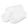 High-Density Commercial Can Liners, 60 Gal, 22 Mic, 38" x 60", Clear, Interleaved Roll, 25 Bags/Roll, 6 Rolls/Carton