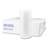 High-Density Commercial Can Liners, 60 Gal, 22 Mic, 38" x 60", Clear, Interleaved Roll, 25 Bags/Roll, 6 Rolls/Carton