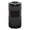 Classics Perforated Open Top Receptacle, 25 Gal, Steel, Black