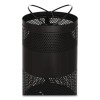 Classics Perforated Open Top Receptacle, 25 Gal, Steel, Black