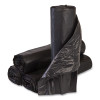 High-Density Commercial Can Liners, 45 Gal, 12 Mic, 40" x 48", Black, Interleaved Roll, 25 Bags/Roll, 10 Rolls/Carton