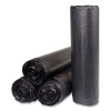 High-Density Commercial Can Liners, 45 Gal, 16 Mic, 40" x 48", Black, Interleaved Roll, 25 Bags/Roll, 10 Rolls/Carton
