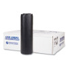 High-Density Commercial Can Liners, 45 Gal, 22 Mic, 40" x 48", Black, Interleaved Roll, 25 Bags/Roll, 6 Rolls/Carton
