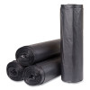 High-Density Commercial Can Liners, 56 Gal, 22 Mic, 43" x 48", Black, Interleaved Roll, 25 Bags/Roll, 6 Rolls/Carton