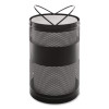 Classics Perforated Open Top Receptacle, 51 Gal, Steel, Black