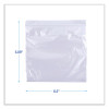 Reclosable Food Storage Bags, Sandwich, 6.5" x 5.89", Clear, 500/Box