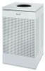 Designer Line Silhouettes Waste Receptacle, 20 Gal, Steel, Silver Metallic