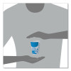 Paper Specimen Cups, 8 Oz, Blue/White, 50/Sleeve, 20 Sleeves/Carton