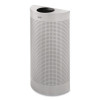 Designer Line Silhouettes Waste Receptacle, 12 Gal, Steel, Silver Metallic