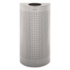 Designer Line Silhouettes Waste Receptacle, 12 Gal, Steel, Silver Metallic